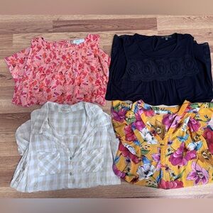 Bundle of 4 Sleeveless Blouses Tops Women’s Small